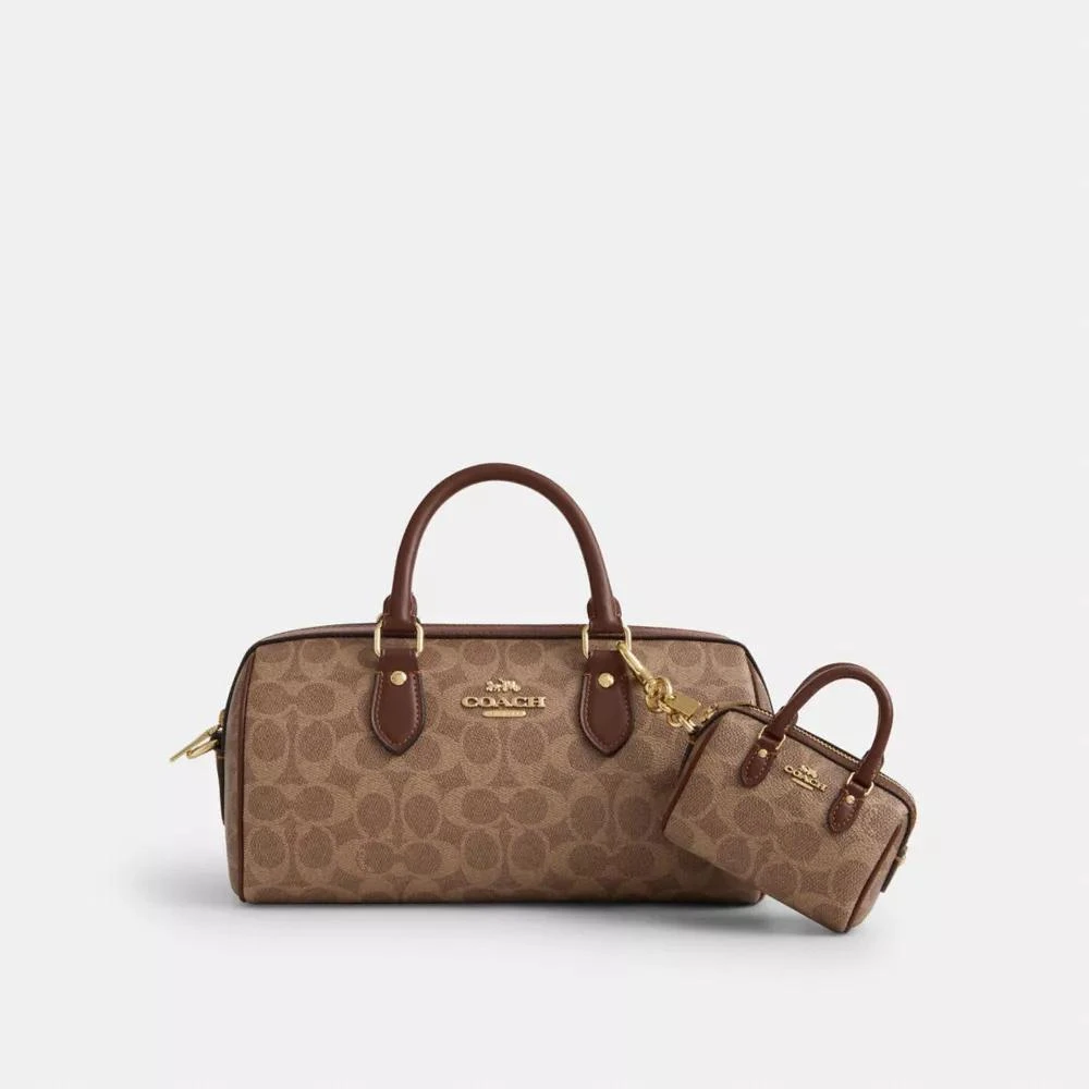 Coach Mini Rowan Bag Charm In Signature Canvas 3