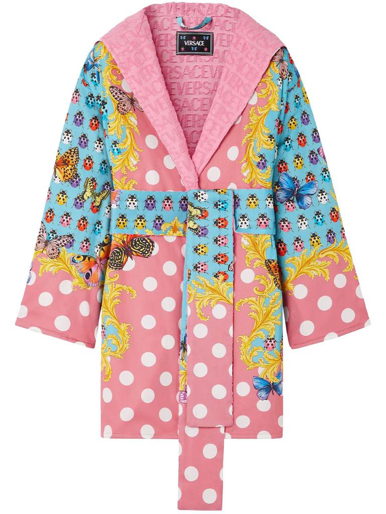 VERSACE La Vacanza Short Printed Bath Robe