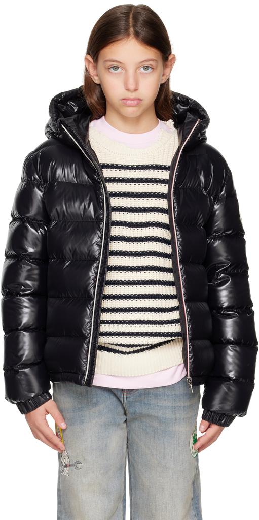 Moncler Big Kids Black New Aubert Hooded Down Jacket