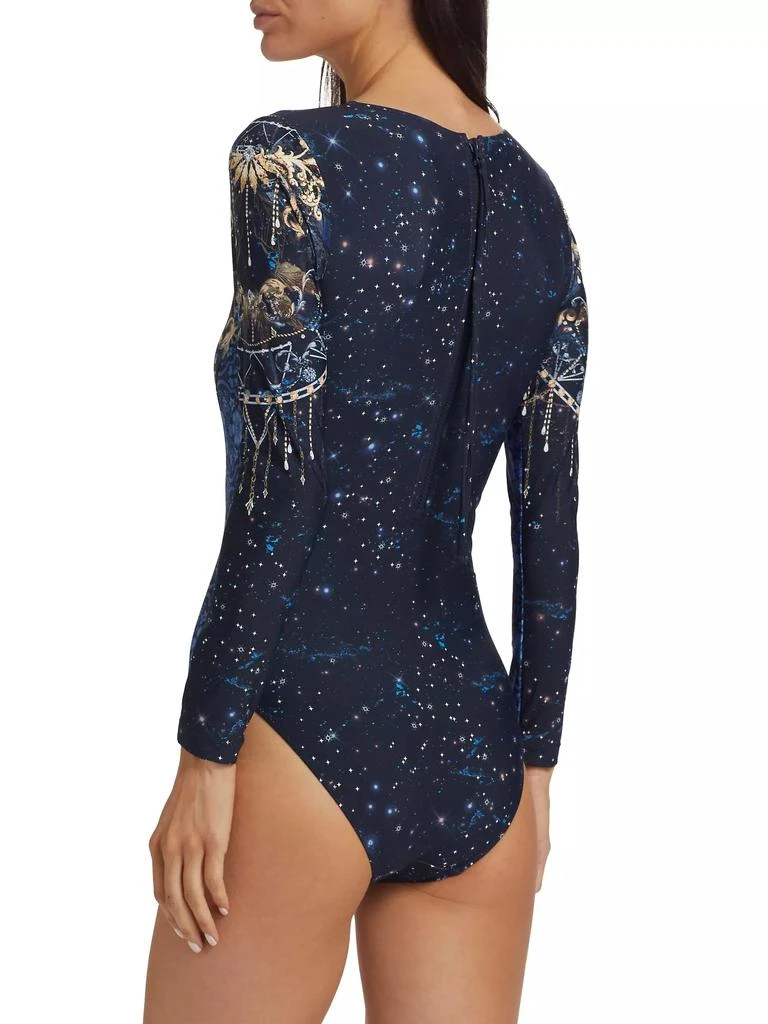 Johnny Was Supernova Surf Long-Sleeve One-Piece Swimsuit 4