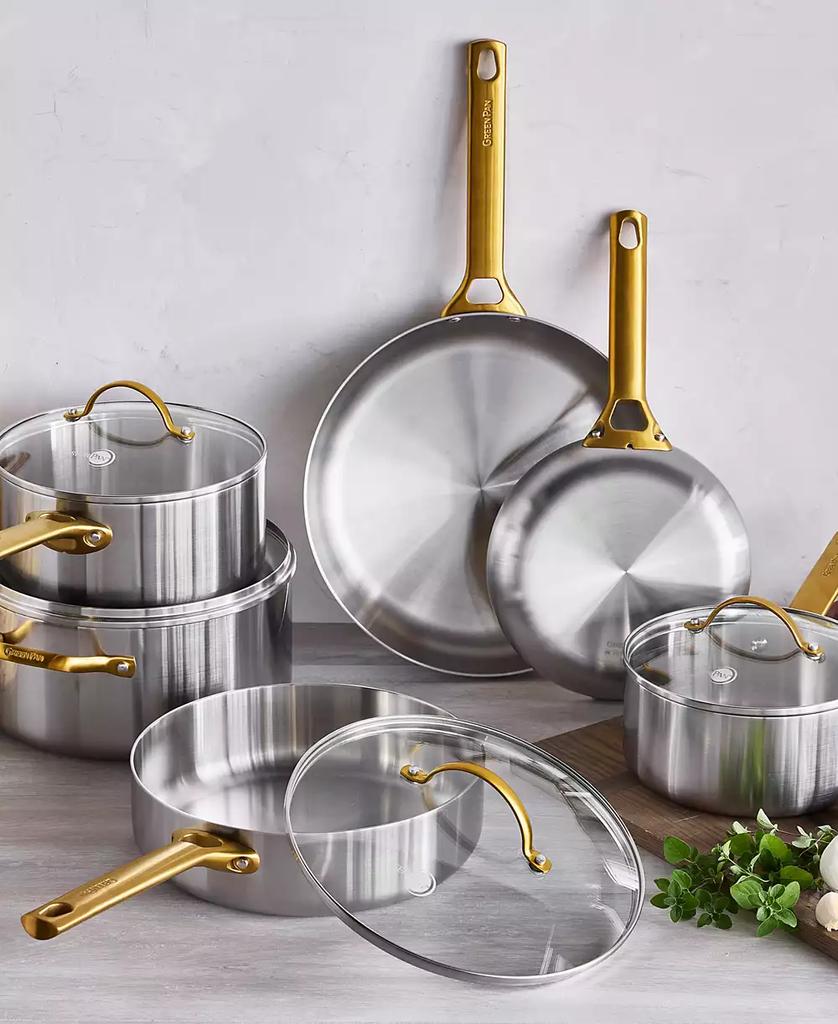 Greenpan Reserve Stainless Steel 10-Piece Cookware Set