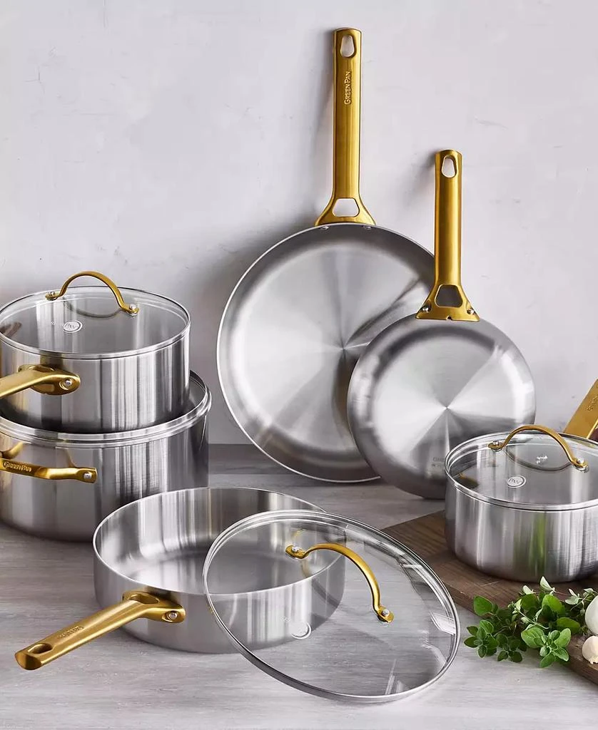 Greenpan Reserve Stainless Steel 10-Piece Cookware Set 2
