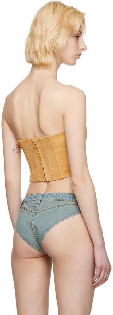 GUESS USA Tan Lace-Up Suede Bustier 3
