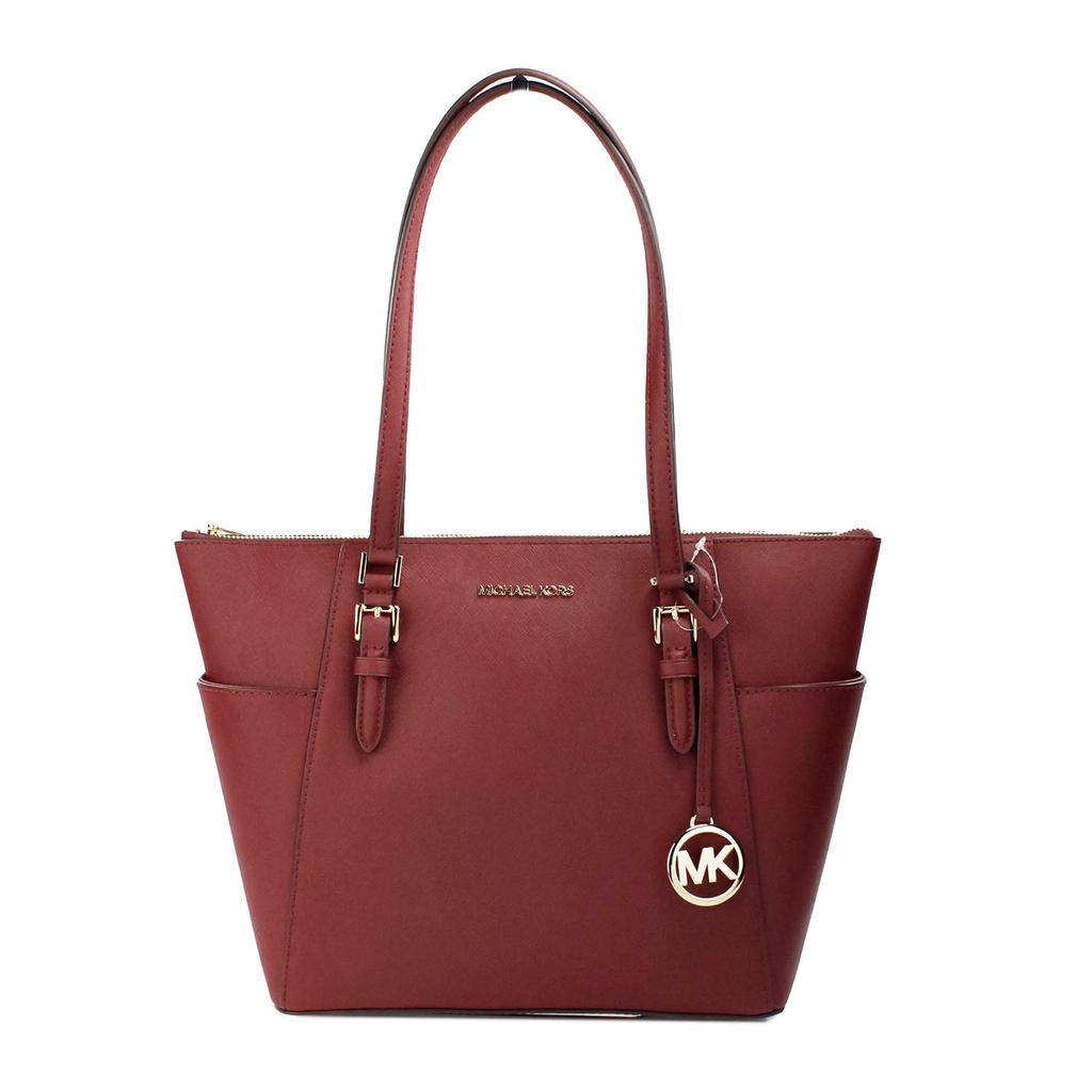 Michael Kors Michael Kors Charlotte  Cherry Large Leather Top Zip Tote Bag Women's Purse