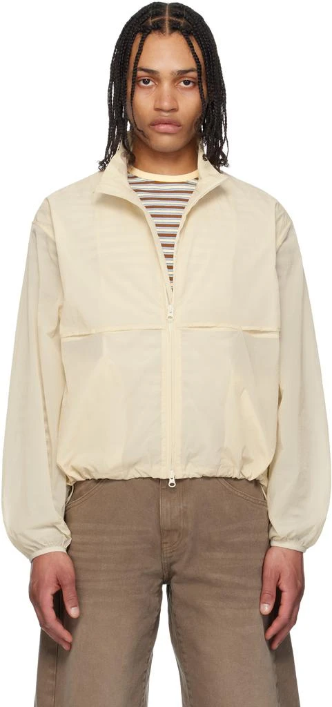 COOR Beige Pinched Layered Windbreaker Jacket 1
