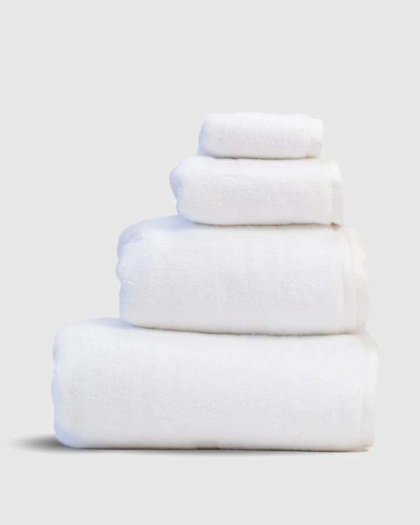 Teema Towels Luxe Bath Towels in White, Full Set