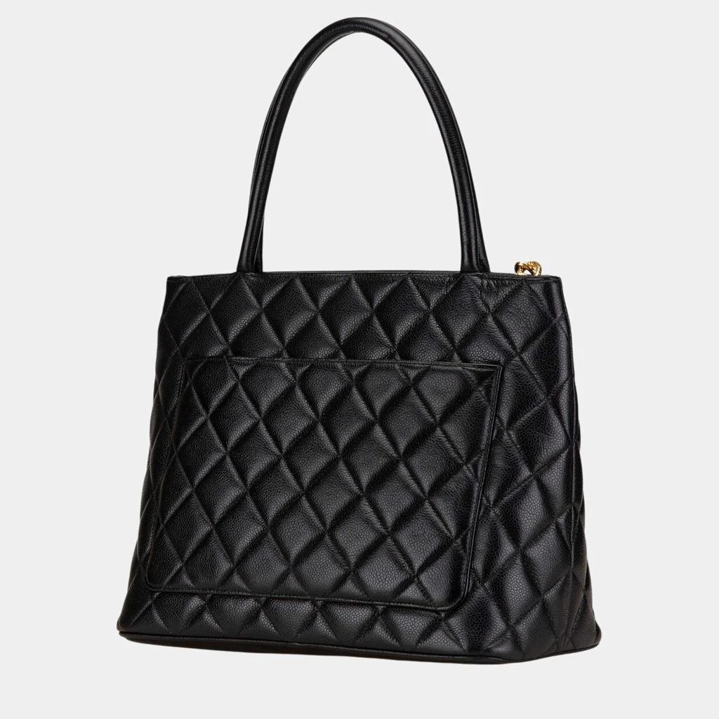 Chanel Chanel Black Caviar Leather Medallion Tote Bag 2