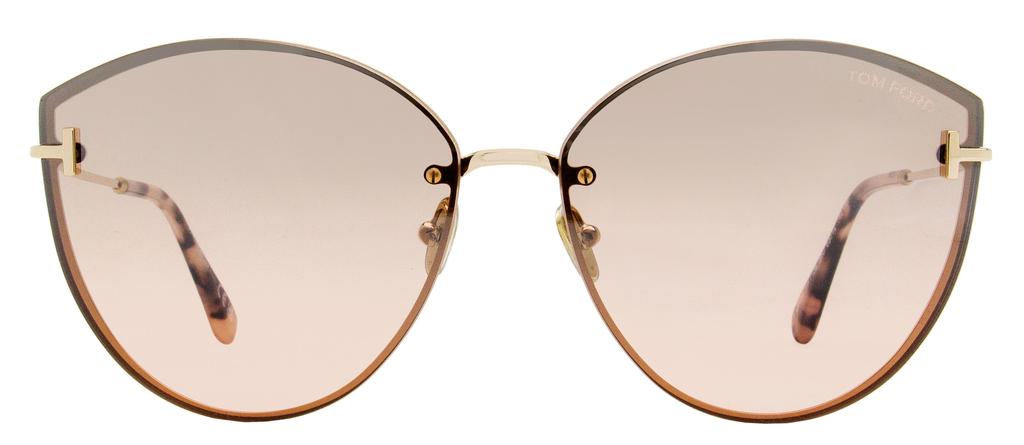 Tom Ford Women's Evangeline Sunglasses TF1106 28U Gold/Rose Havana 63mm