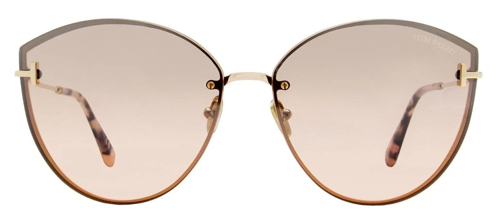 Tom Ford Women's Evangeline Sunglasses TF1106 28U Gold/Rose Havana 63mm 2