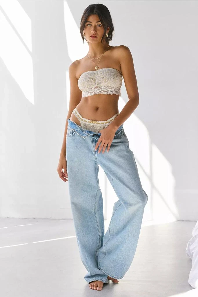 Out From Under Out From Under Lucie Cinch-Front Lace Trim Bandeau Bra Top 3