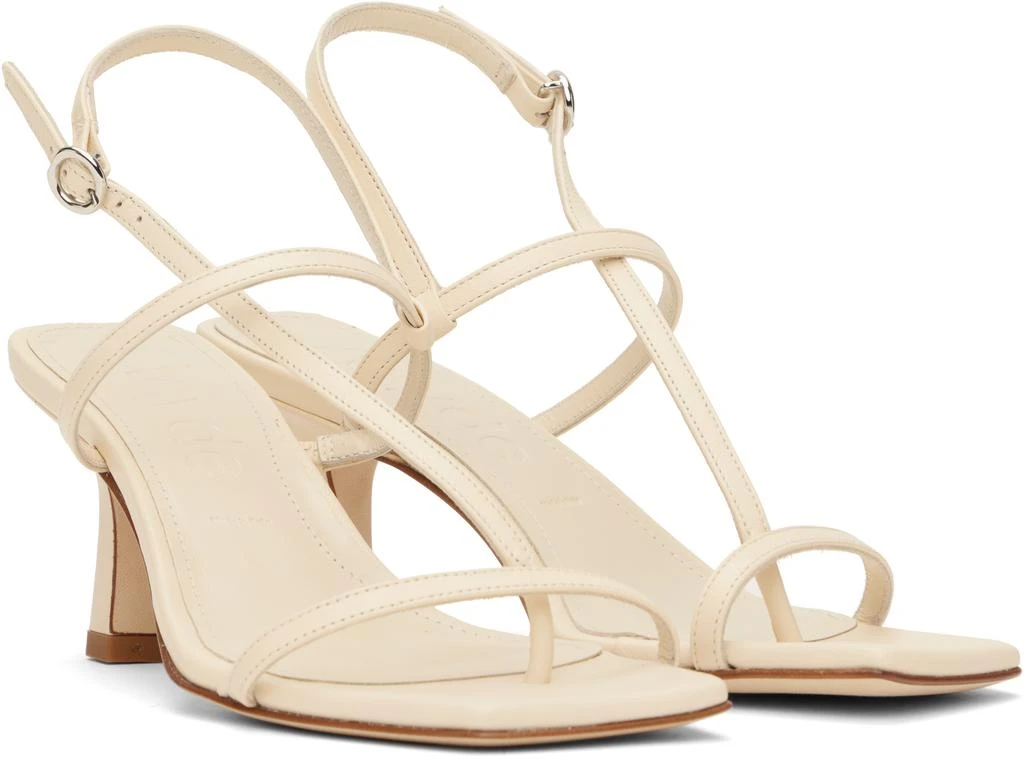 AEYDE Off-White Elise Leather Toe-Post Heeled Sandals 4