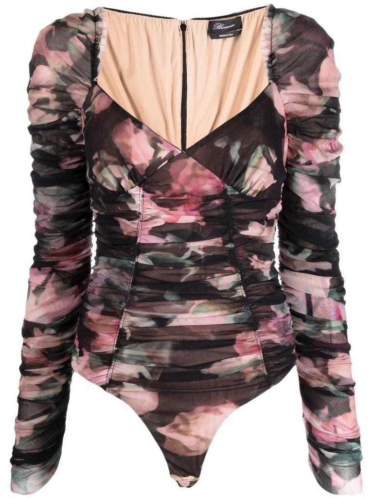 NA Black floral bodysuit