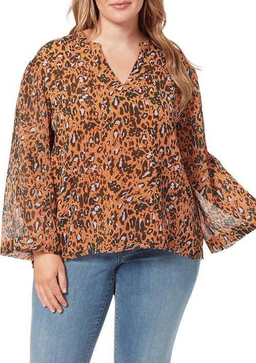 Jessica Simpson Simpson Plus Size Long Sleeve Jenna Woven Top 1