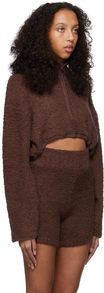 SKIMS Brown Cozy Knit Cropped Sweatshirt 2