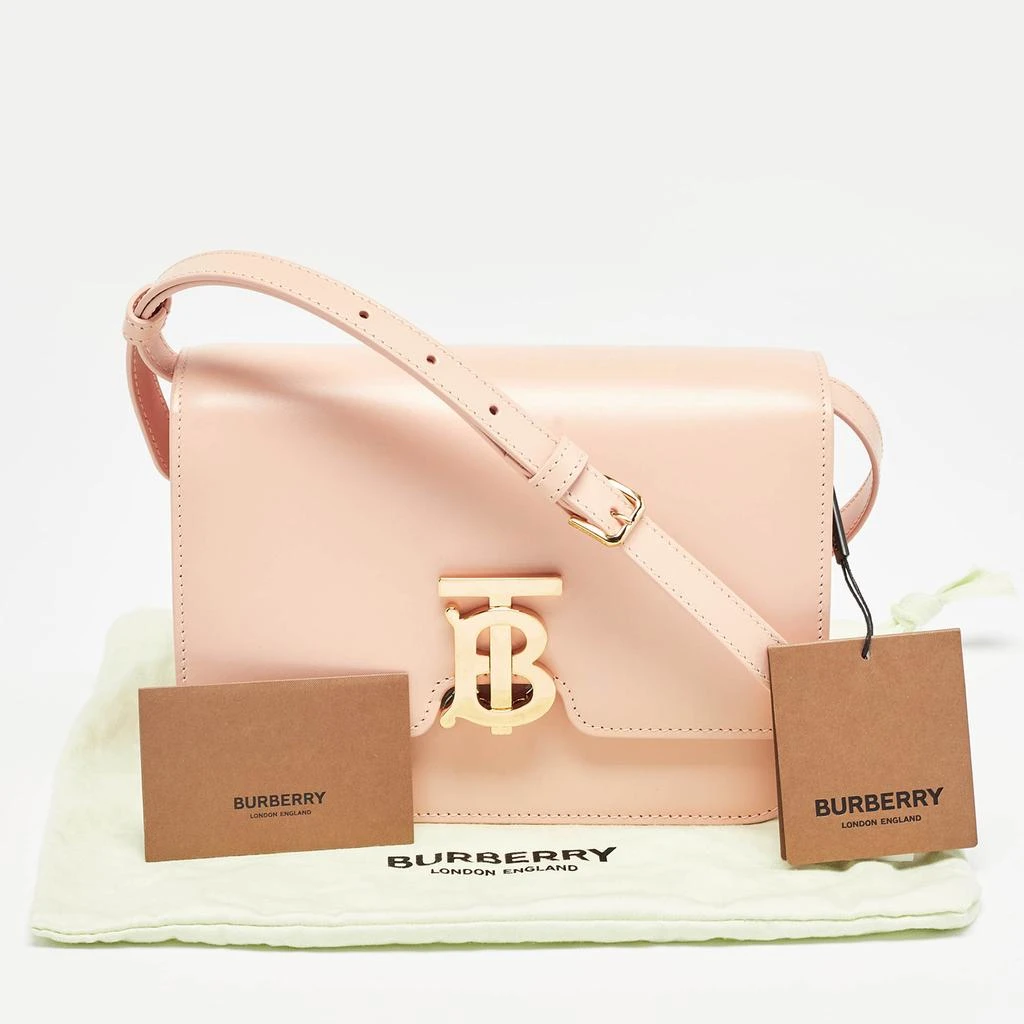 Burberry Burberry Peach Pink Leather Small TB Shoulder Bag 10