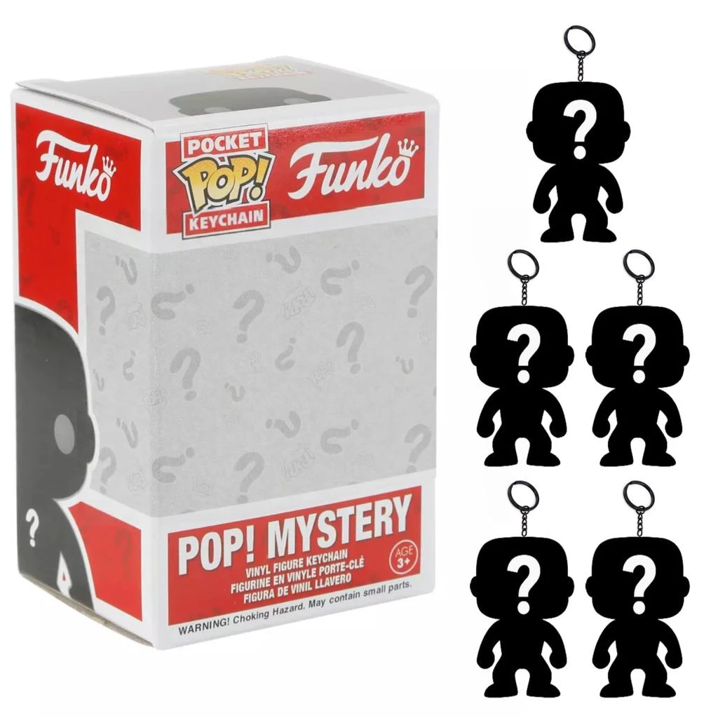 Funko Pack of 5 Surprise Mystery Mini  Pocket Pop! Keychains Randomly Selected