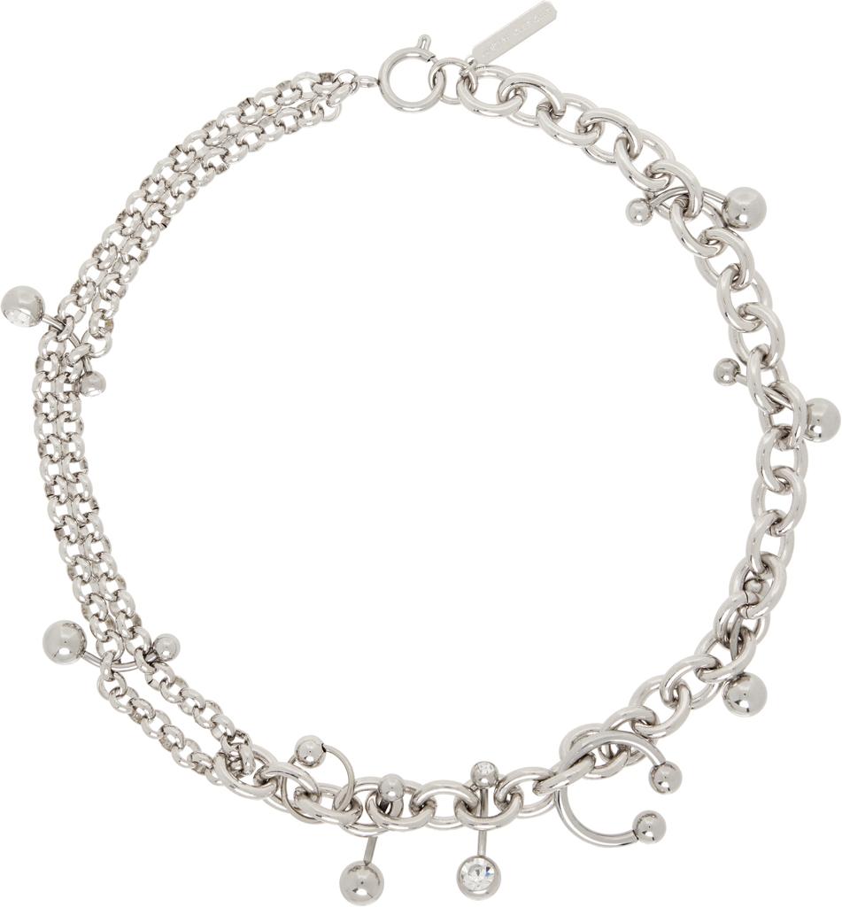 Justine Clenquet Silver Holly Necklace