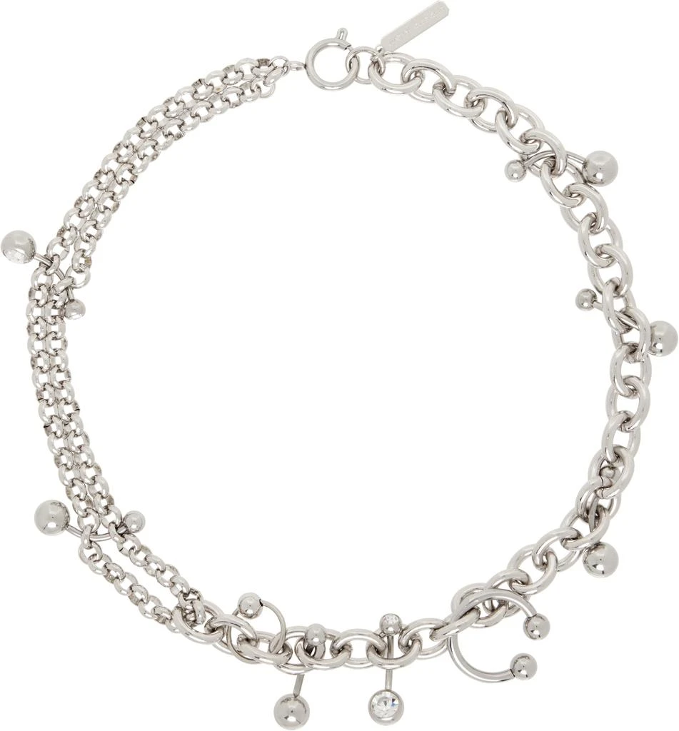 Justine Clenquet Silver Holly Necklace 1