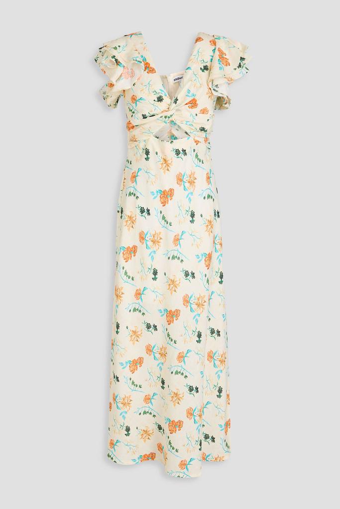Solid & Striped The Renata cutout floral-print linen-blend maxi dress
