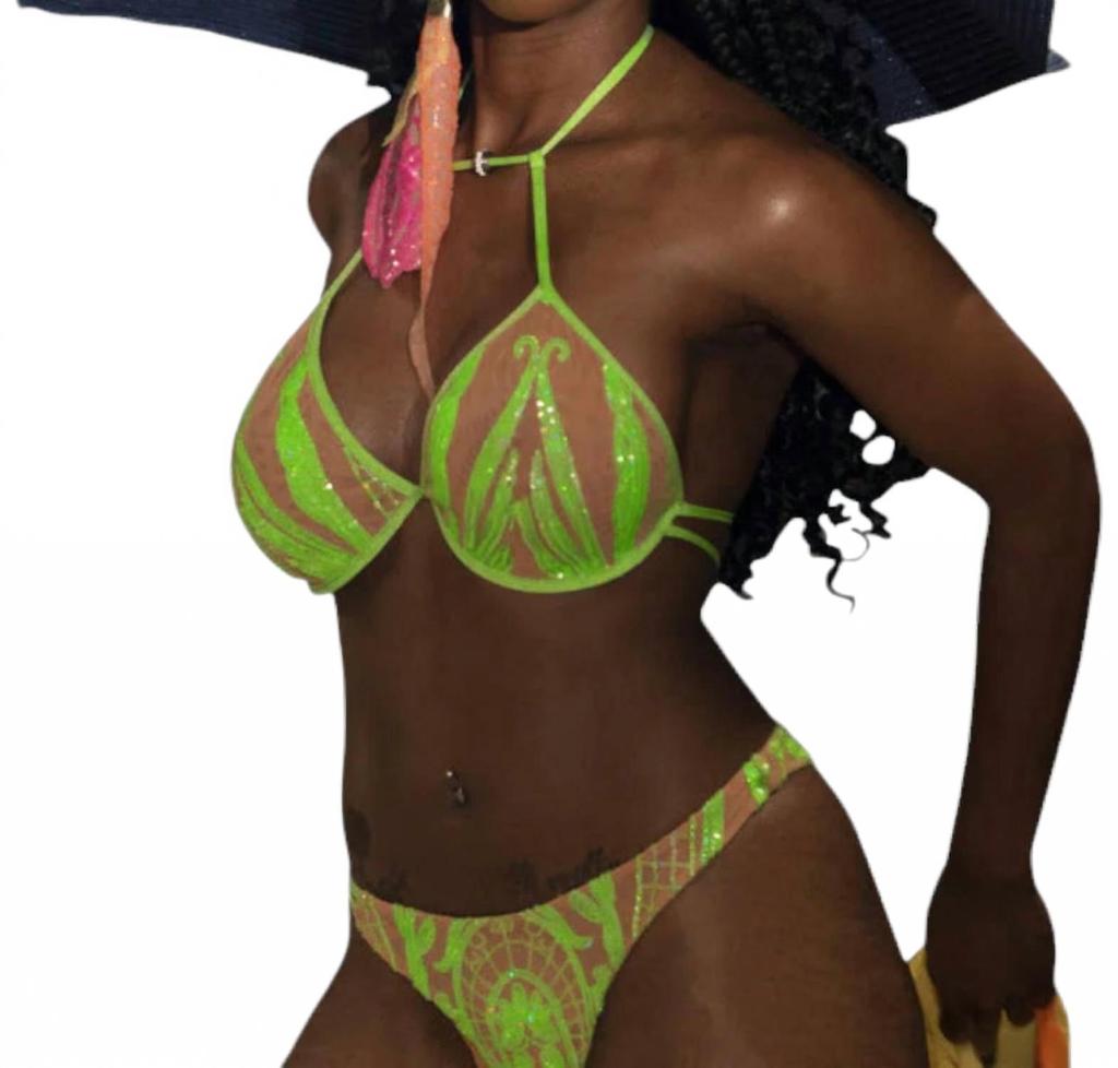 Gyv Me Body Carnival Bra Top In Lime