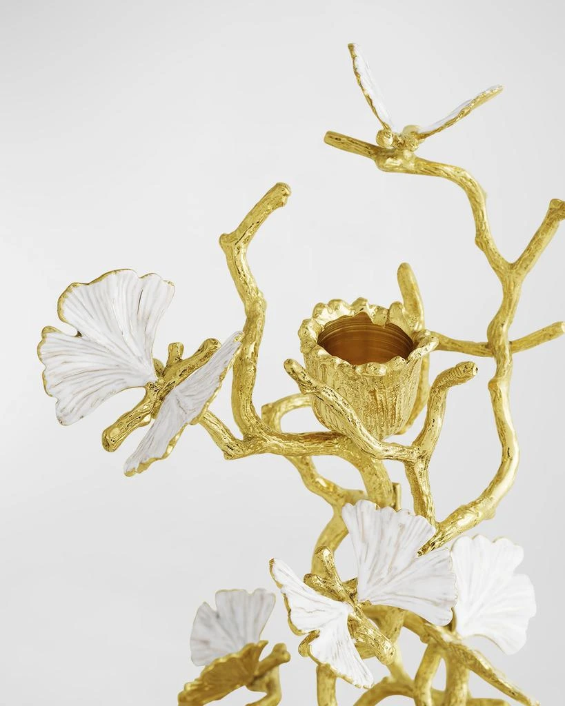 Michael Aram Butterfly Ginkgo White 
Gold Candleholders, Set of 2 4