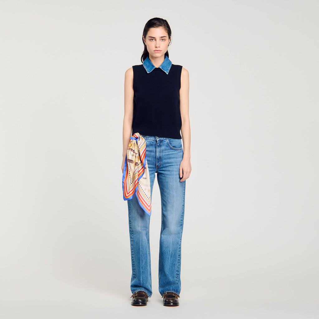 Sandro Sweater With Removable Collar