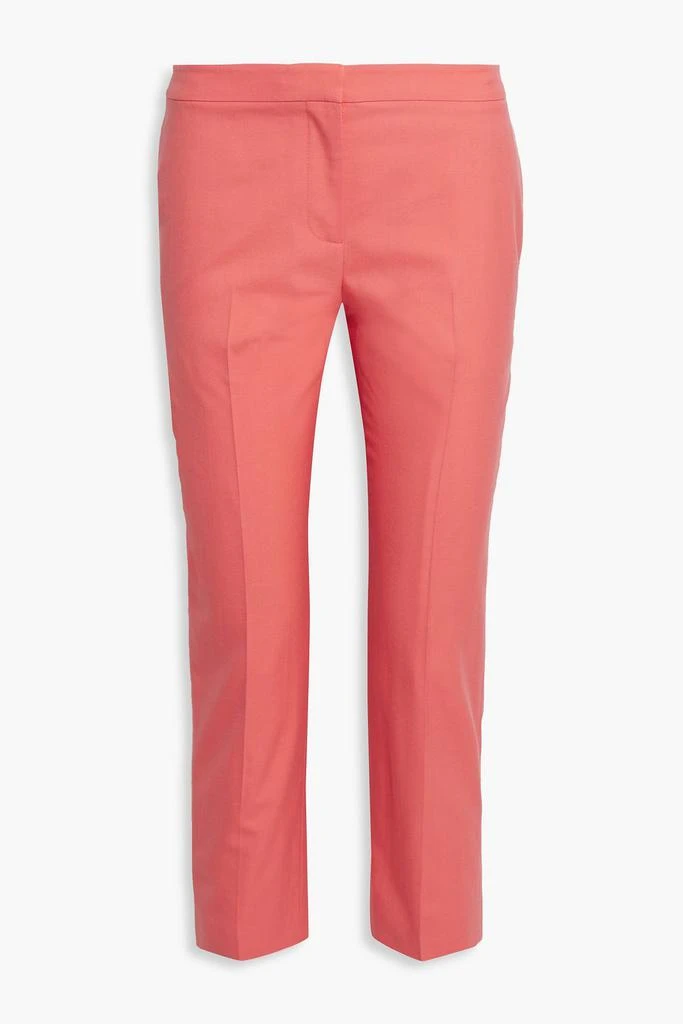 McQueen Cropped wool-twill straight-leg pants 1