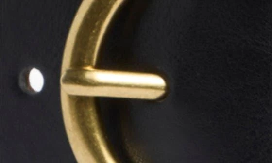 Linea Pelle Burnished Buckle Faux Leather Belt 3