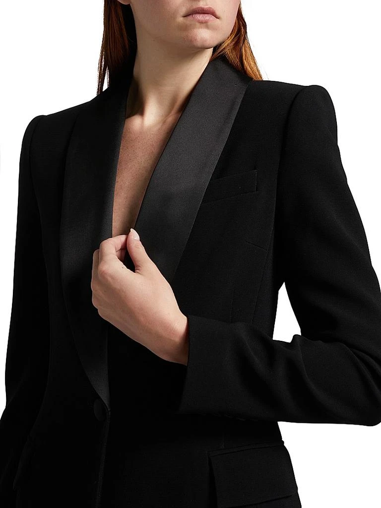 Sergio Hudson Satin Shawl Lapel Blazer 6