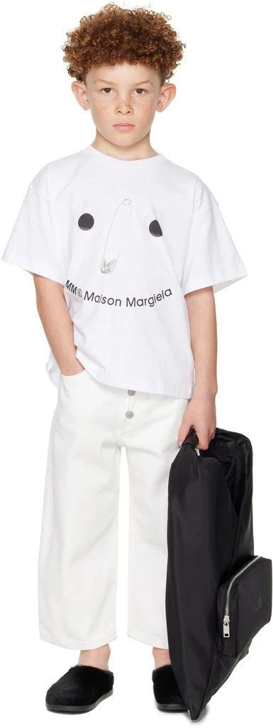 MM6 Kids White Faded Jeans 4