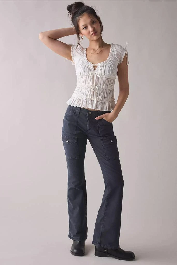 BDG BDG Brigid Canvas Low-Rise Flare Utility Pant 1
