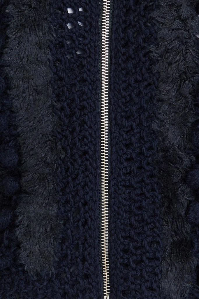 FRAME Pom pom-embellished knitted cardigan 4