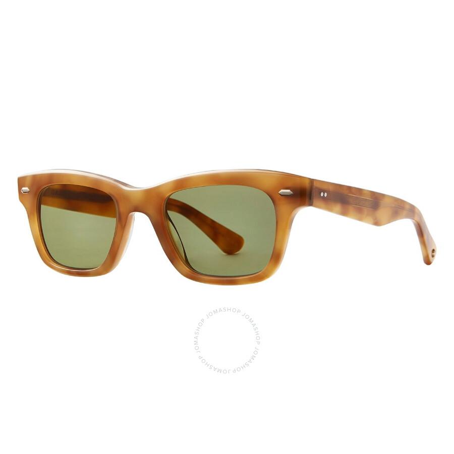 GARRETT LEIGHT GROVE SUN Green Rectangular Sunglasses 2143 EMT/GRN 48