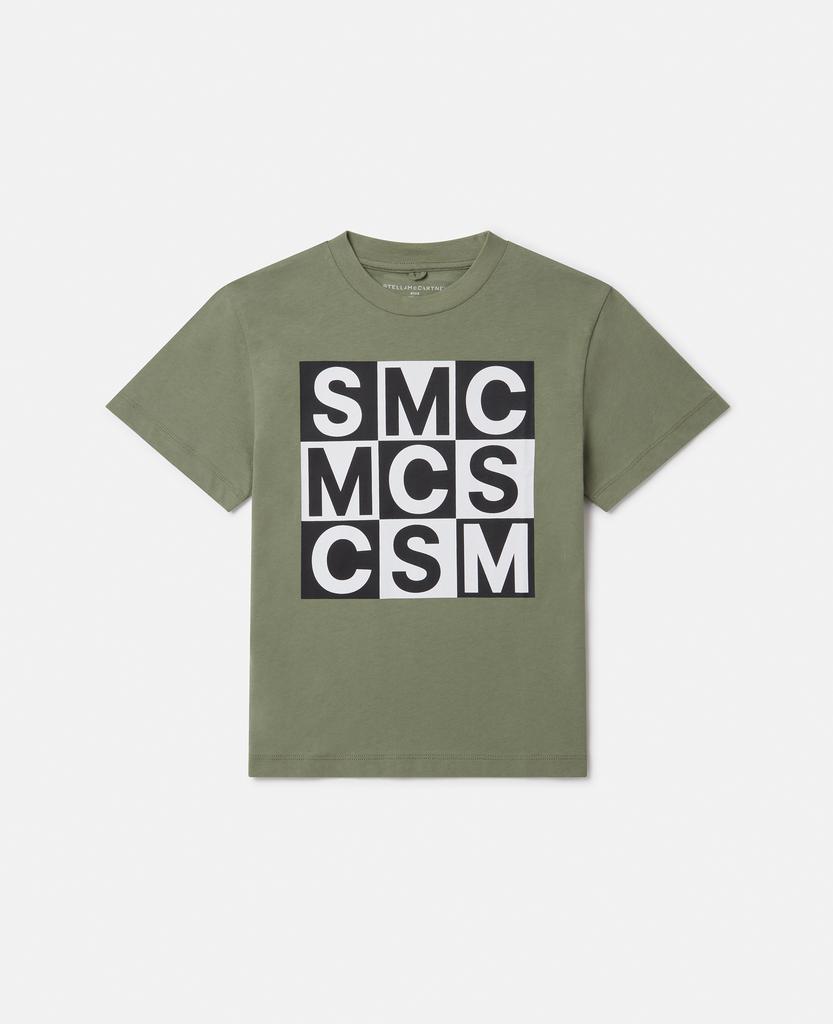 Stella McCartney Stella McCartney - Logo Graphic T-Shirt, Woman, Green, Size: 4