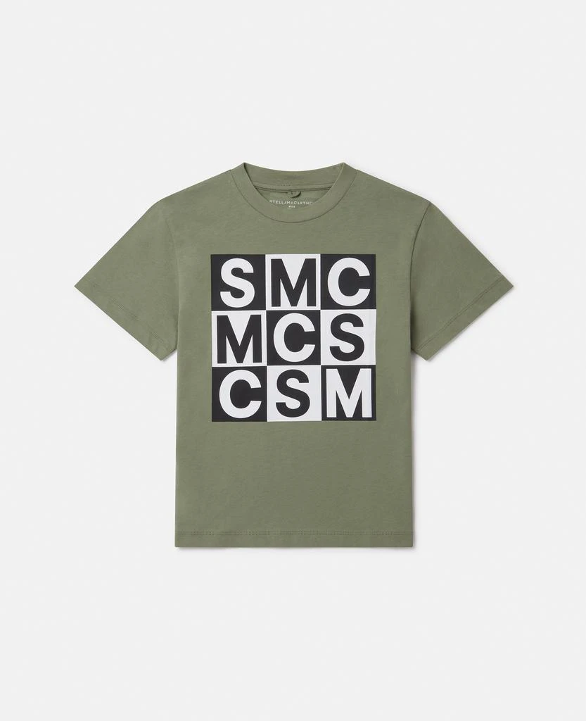 Stella McCartney Stella McCartney - Logo Graphic T-Shirt, Woman, Green, Size: 4 1