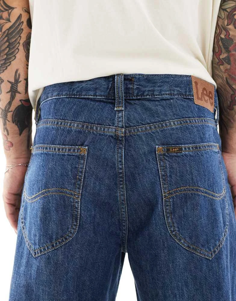 LEE Lee Asher lightweight loose straight fit jeans in mid blue wash 5