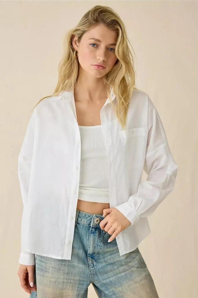 BDG BDG Alex Breezy Cotton Oversized Button-Down Shirt 2