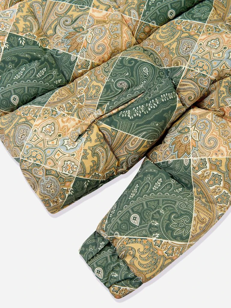 ETRO Etro Boys Paisley Puffer Jacket in Green 5