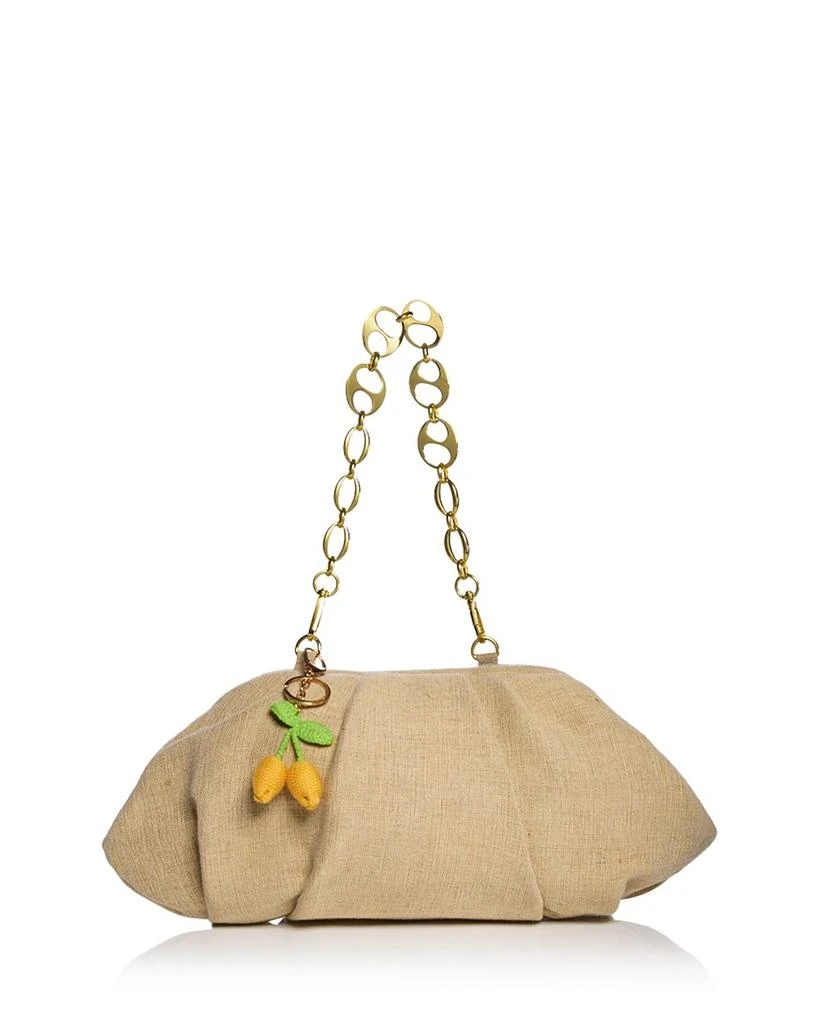 AQUA Linen & Cotton Bag Charm Pouch - Exclusive 1