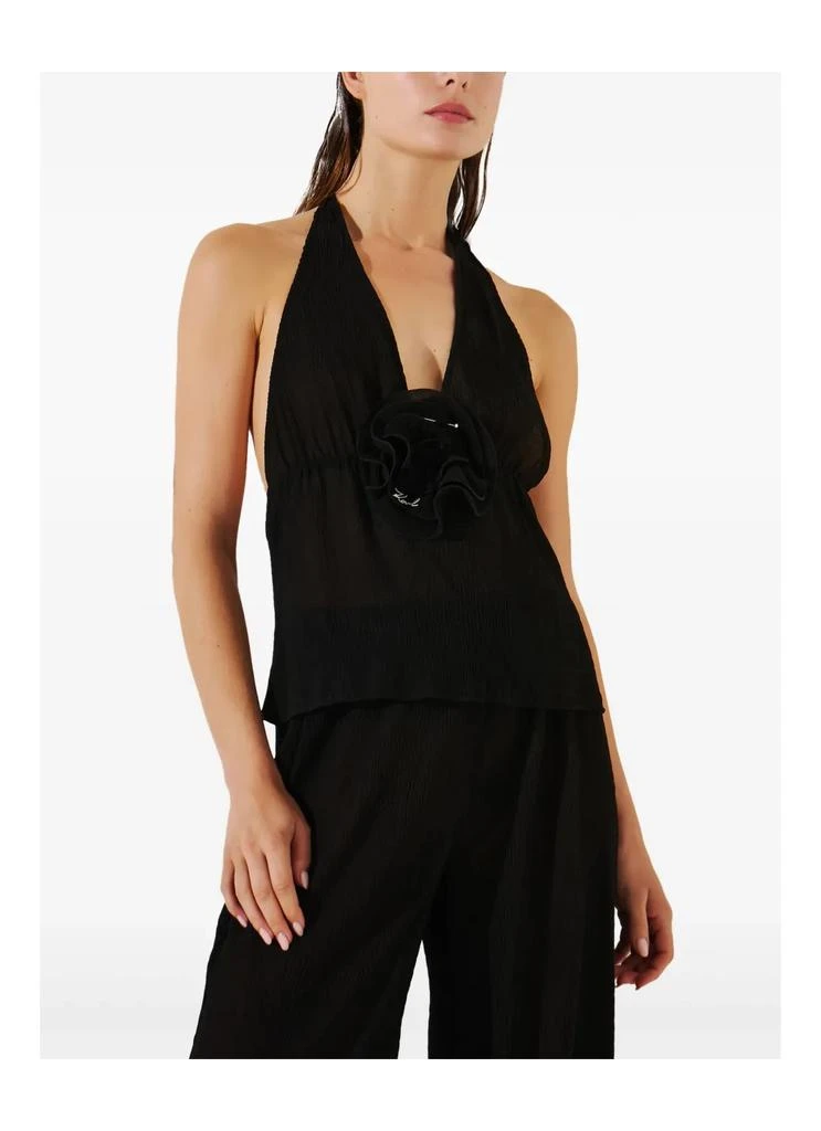 Karl Lagerfeld Paris Karl Dna Plisse Halter Top 4