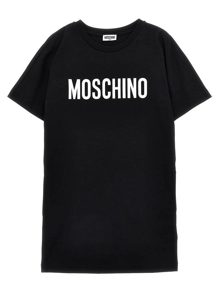 Moschino Kids | White dress for girl with Logo - 4 Years