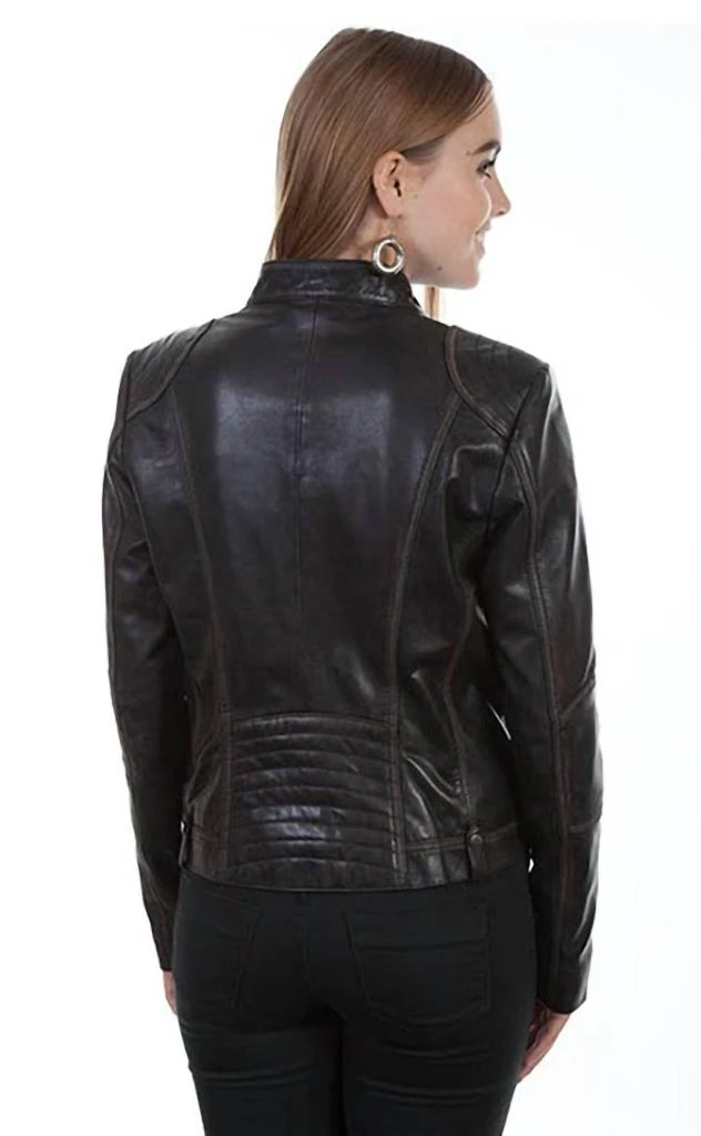 Scully Scully - Women's Vintage Lambskin Leather Jacket 3