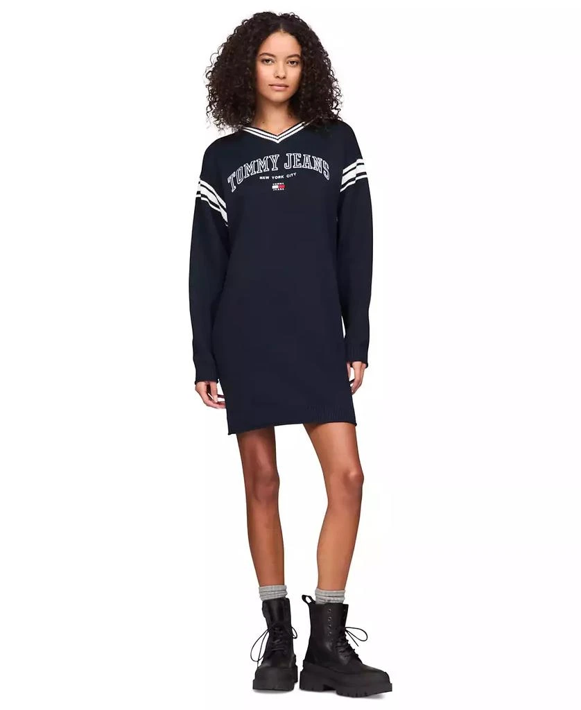 Tommy Jeans Women's Cotton Varsity Sweater Dress 1
