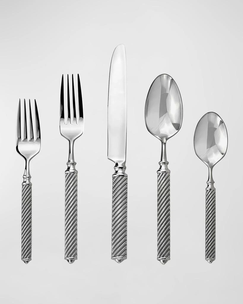 Ricci Silversmith Torsade Mirror 45-Piece Flatware Set