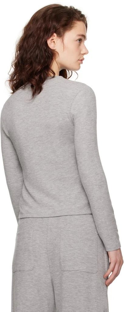 LESET Gray Lauren Classic Cardigan 3