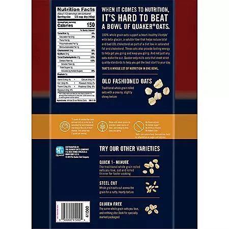 QUAKER Quaker Old Fashioned Oats 160 oz. 6