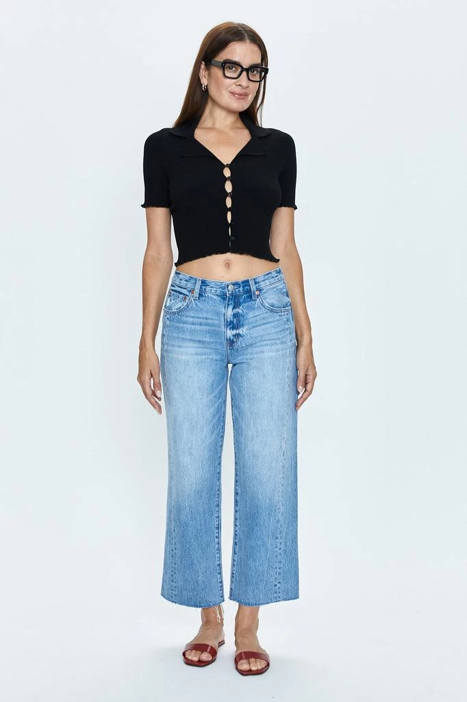 Pistola Denim Bobbie Mid Rise Straight - Facade 5