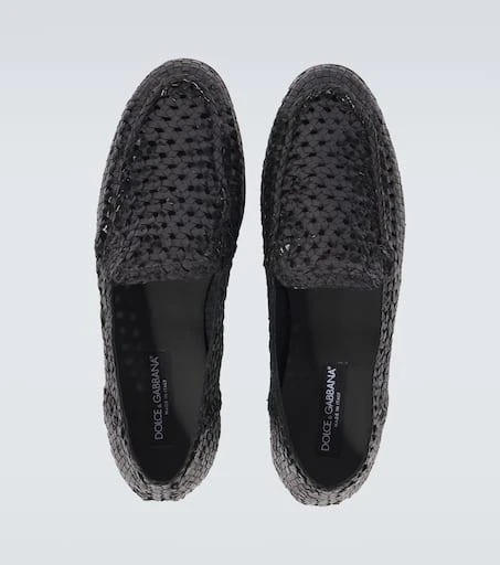 Dolce 
Gabbana Woven leather loafers 4