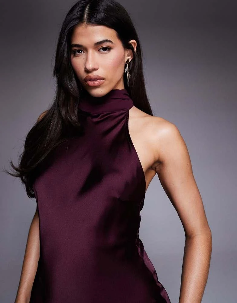 princess polly baby blue dress Shop Gina Tricot high neck shawl satin maxi dress with open back in dark  burgundy on Sale at BeyondStyle – Get 11% Off Gina Tricot high neck shawl  satin maxi dress with