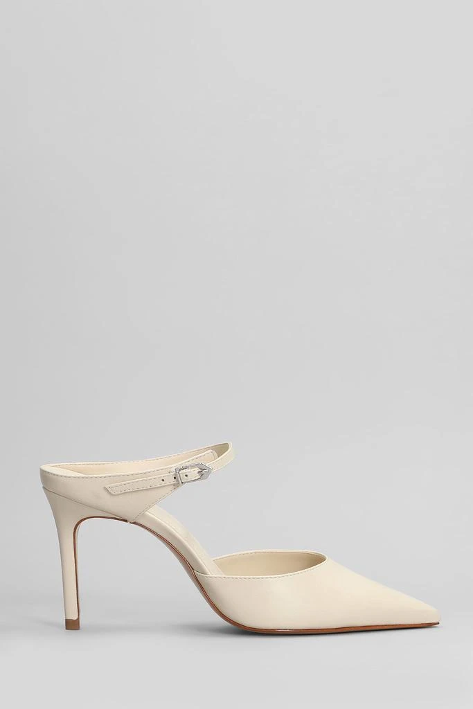 Schutz Laura Mule Slipper-mule In Beige Leather 1